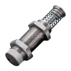 Standard-Duty Shock Absorber: 12 mm Rod Dia, 53.1 mm OD, 25 mm Stroke, M36 x 1.5 Thread 150 mm OAL, 100 lb Force