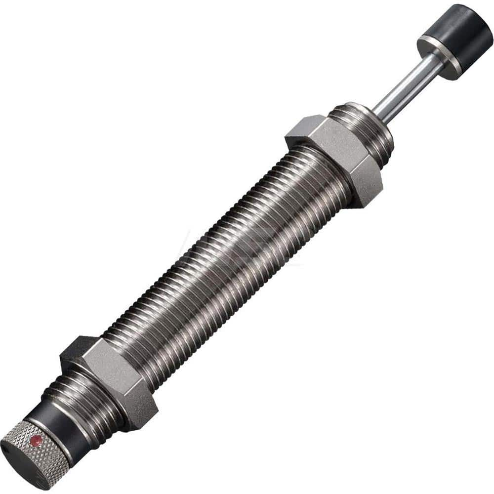 Standard-Duty Shock Absorber: 4 mm Rod Dia, 19.6 mm OD, 17 mm Stroke, M14 x 1.5 Thread 107 mm OAL, 8.9 lb Force