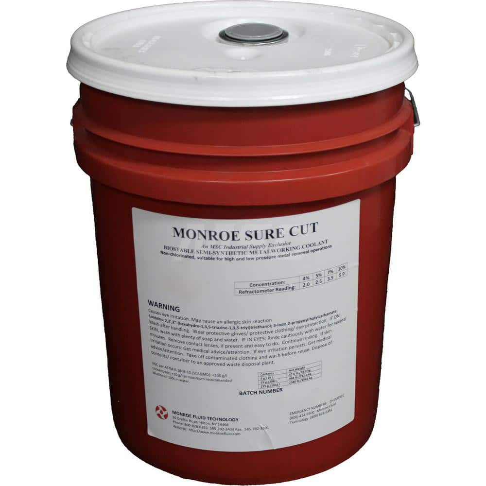 Cutting & Grinding Fluid: 5 gal Pail Semi-Synthetic, Use on Cast & Ductile Iron & Steel