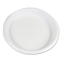 Plate & Tray: 10″ Dia, Plastic, White, Solid