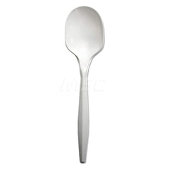 Paper & Plastic Cups, Plates, Bowls & Utensils; Flatware Type: Soup Spoon; Material: Plastic; Color: White; Disposable: Disposable