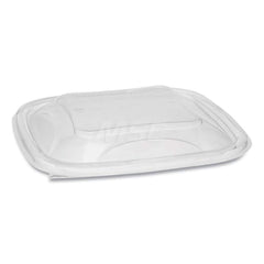 Food Container Lids; For Use With: SAB0732; SAB0724; Shape: Square; Diameter/Width (Decimal Inch): 7.38 in; Length (Decimal Inch): 7.38 in; Material Family: RPET; Color: Clear