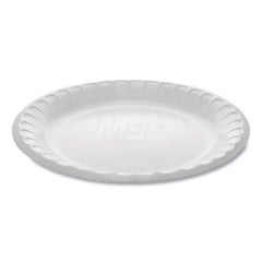 Plate & Tray: 8.88″ Dia, Foam, White, Solid