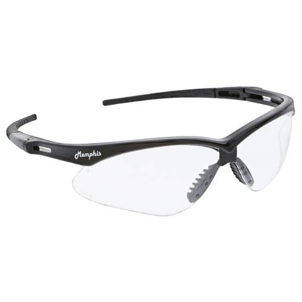 MCR Safety - Safety Glasses; Lens Color Family: Clear ; Lens Color: Clear ; Lens Coating: Anti-Fog; Scratch Resistant ; Frame Color Family: Black ; Metal Frame: No ; Frame Design: Wrap Around - Exact Industrial Supply