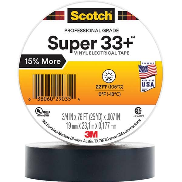 3M - Electrical Tape Width (Inch): 0.75 Length Range: 20" and Larger - All Tool & Supply