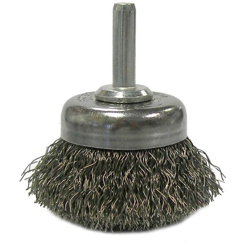 1 3/4″ Crimped Wire Utility Cup Brush, .006″ Steel Fill, 1/4″ Stem - All Tool & Supply