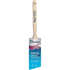 Premier Paint Roller - 2" Tapered Nylon/Polyester Angular Brush - 2-11/16" Bristle Length, 7-1/4" Wood Sash Handle - All Tool & Supply