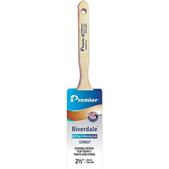 Premier Paint Roller - 2-1/2" Tapered Nylon Sash Brush - 2-15/16" Bristle Length, 7-1/2" Wood Sash Handle - All Tool & Supply