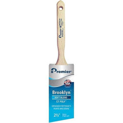 Premier Paint Roller - 2-1/2" Tapered Polyester Angular Brush - 2-15/16" Bristle Length, 7-1/2" Wood Sash Handle - All Tool & Supply