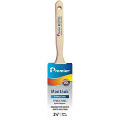 Premier Paint Roller - 2-1/2" Tapered Nylon/Polyester Sash Brush - 2-15/16" Bristle Length, 7-1/2" Wood Sash Handle - All Tool & Supply