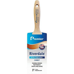 Premier Paint Roller - 3" Tapered Nylon Varnish Brush - 3-3/16" Bristle Length, 6" Wood Beavertail Handle - All Tool & Supply