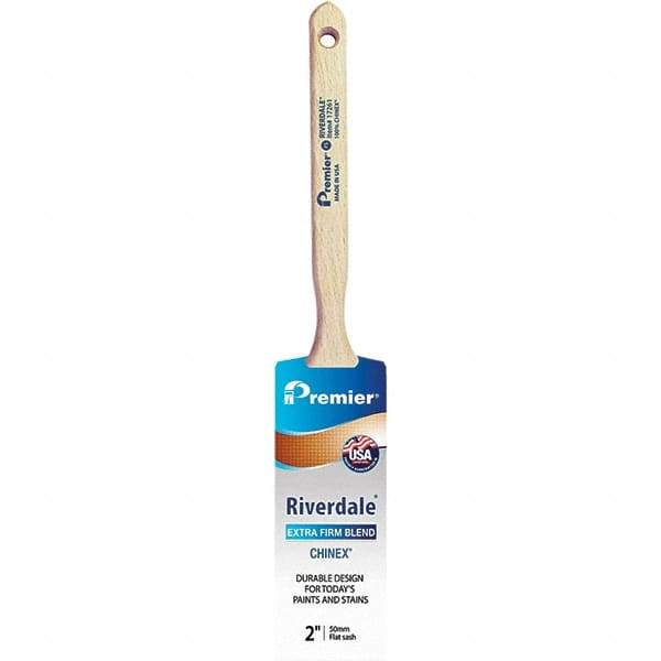 Premier Paint Roller - 2" Tapered Nylon Sash Brush - 2-11/16" Bristle Length, 7" Wood Sash Handle - All Tool & Supply