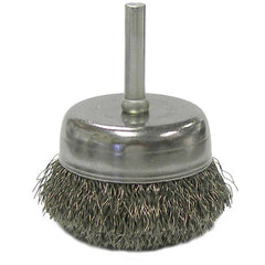 2″ Crimped Wire Utility Cup Brush, .0118″ Steel Fill, 1/4″ Stem - All Tool & Supply