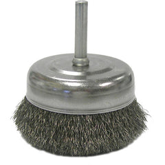 2-1/2″ Crimped Wire Utility Cup Brush, .008″ Steel Fill, 1/4″ Stem - All Tool & Supply