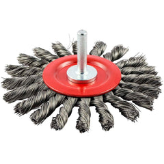 Norton - 4" OD, Standard Twist Knot Carbon Wheel Brush - All Tool & Supply