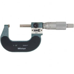 Mitutoyo - Mechanical Outside Micrometers Minimum Measurement (Decimal Inch): 1.0000 Maximum Measurement (Decimal Inch): 2.0000 - All Tool & Supply