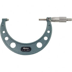 Mitutoyo - Mechanical Outside Micrometers Minimum Measurement (Decimal Inch): 4 Maximum Measurement (Decimal Inch): 5 - All Tool & Supply