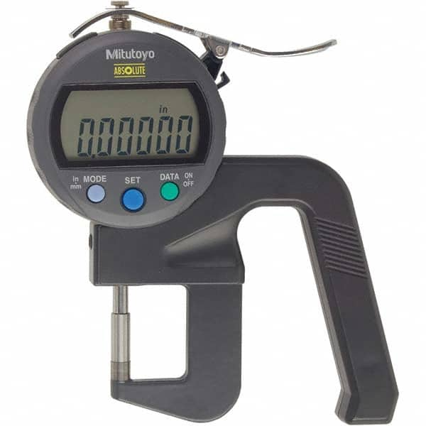 Mitutoyo - Electronic Thickness Gages Minimum Measurement (Decimal Inch): 0 Maximum Measurement (Decimal Inch): 0.4700 - All Tool & Supply