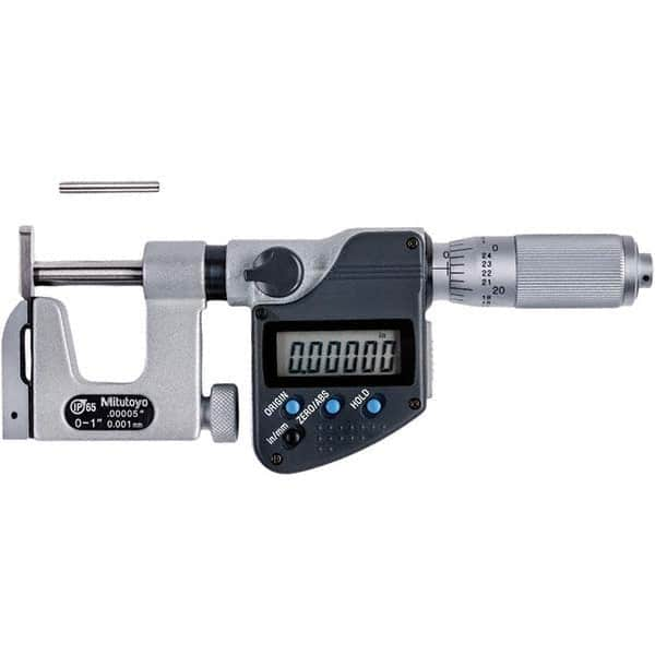 Mitutoyo - Electronic Outside Micrometers Type: Uni-Mike Minimum Measurement (Decimal Inch): 0.0000 - All Tool & Supply