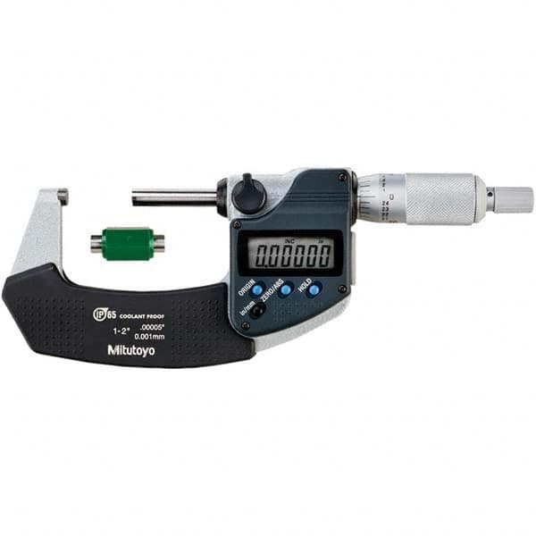 Mitutoyo - Electronic Outside Micrometers Type: Coolant-proof Minimum Measurement (Decimal Inch): 1.0000 - All Tool & Supply