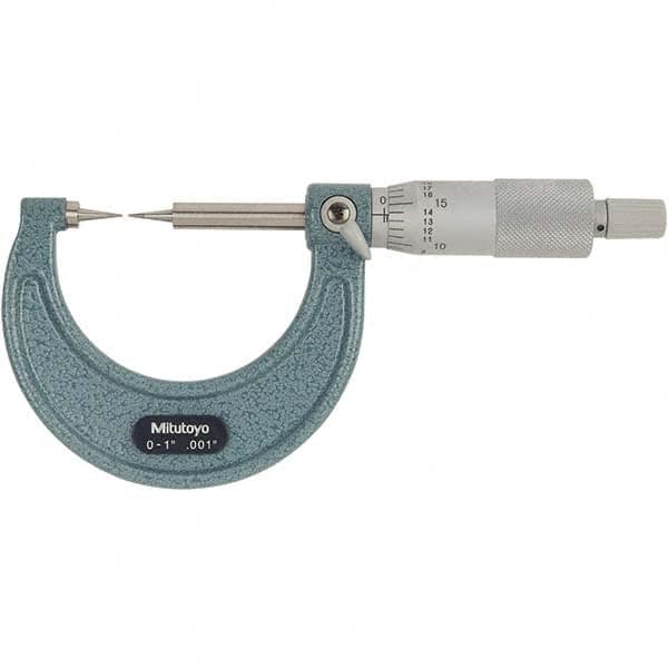 Mitutoyo - Point Micrometers Operation Type: Mechanical Minimum Measurement (Decimal Inch): 0 - All Tool & Supply