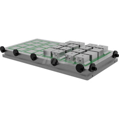 Electro-Permanent Magnetic Chucks; Shape: Rectangle; Length (Inch): 24; Width/Diameter (Inch): 22; Height (Inch): 2; Number of Poles: 64; Magnet Pole Type: Square; Pole Alignment: 2″ x 2″; Operating Frequency (Hz): 50/60; Clamping Force: 170 N/sq. cm