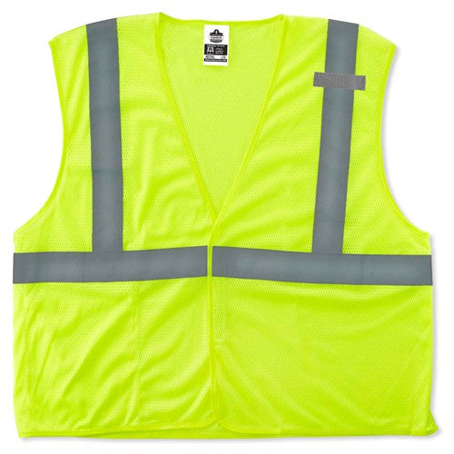 8210HL Econo Vest Lime L/ XL Hook & Loop Glowear - All Tool & Supply