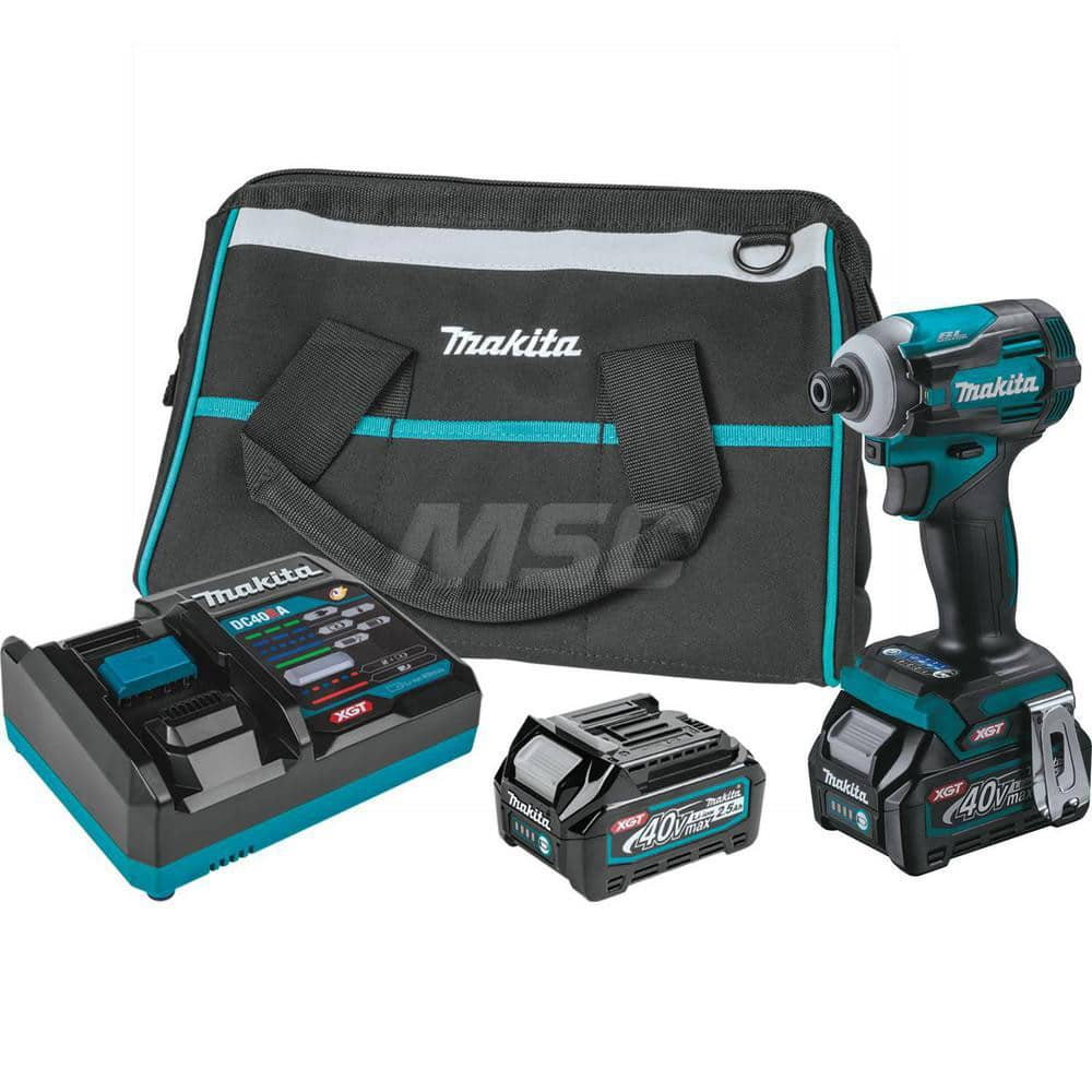 Cordless Impact Driver: 40V, 1/4″ Drive, 3,700 RPM 4 Speed, Lithium-ion