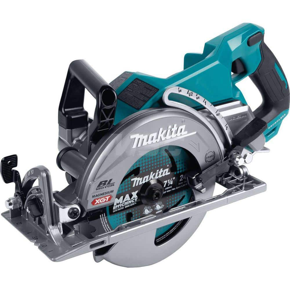 7-1/4″ 40V Cordless Rear Handle Circular Saw 6,400 RPM, 5/8″ Arbor, 2-9/16″ Depth at 90°, 1-3/4″ Depth at 45°, Left Blade, Lithium-Ion Battery Not Included