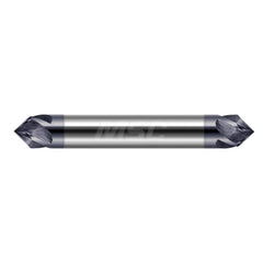 Chamfer Mill: 4 Flutes, Solid Carbide 2-1/2″ OAL, 1/4″ Shank Dia, AlTiN Coated