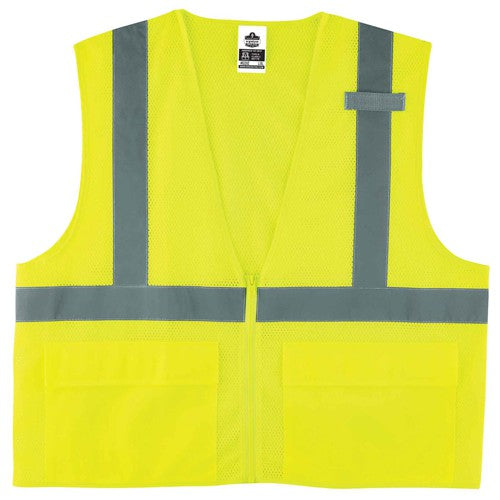 8220Z Standard Vest Lime L/ XL Zipper Glowear - All Tool & Supply