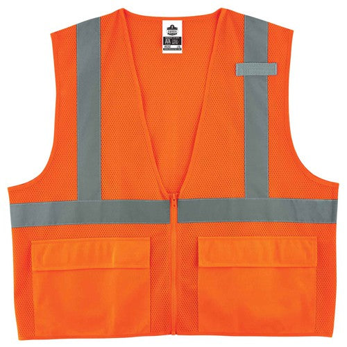 8220Z Standard Vest Orange L/ XL Zipper Glowear - All Tool & Supply