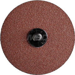 Quick-Change Disc: CDR, 3″ Disc Dia, 80 Grit, Aluminum Oxide, Coated Reddish Brown, Polyester Backed, 2,500 RPM