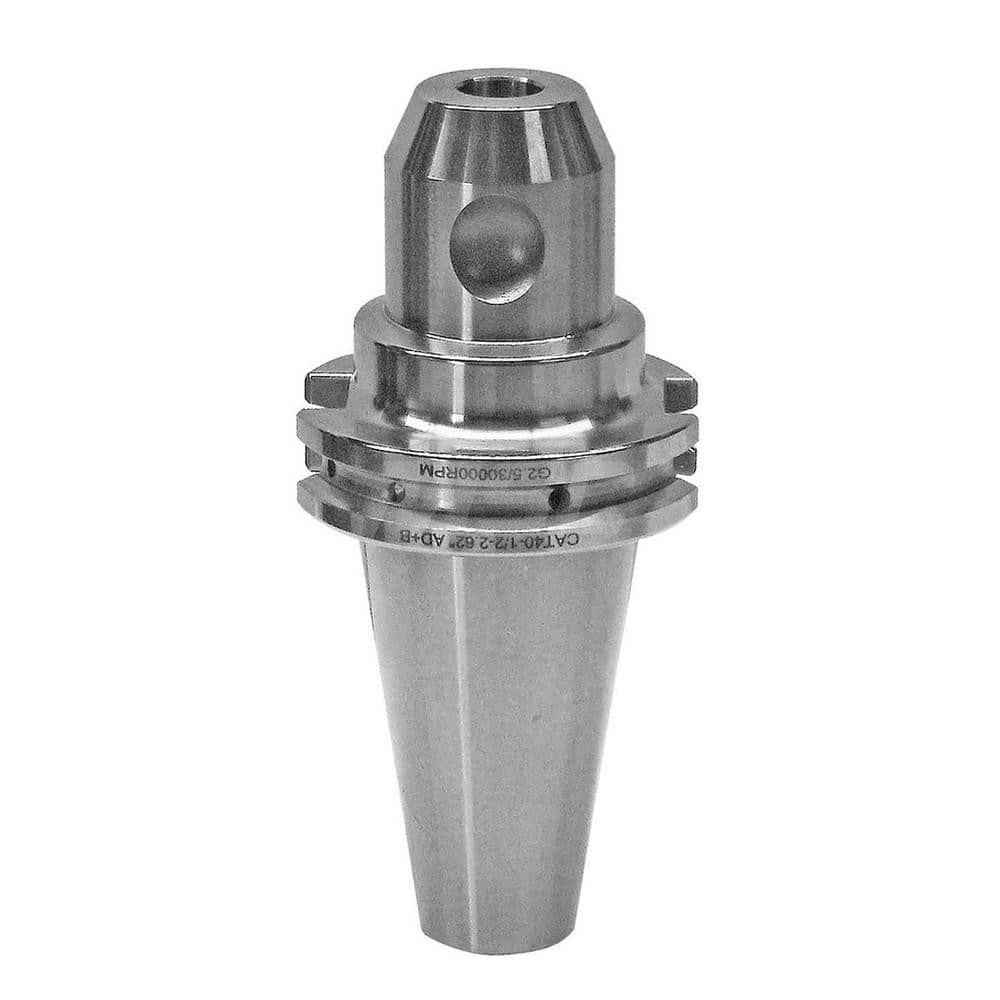 End Mill Holder: CAT40, 1/2″ Hole 2.62″ Projection, 1.38″ Nose Dia, Through Coolant