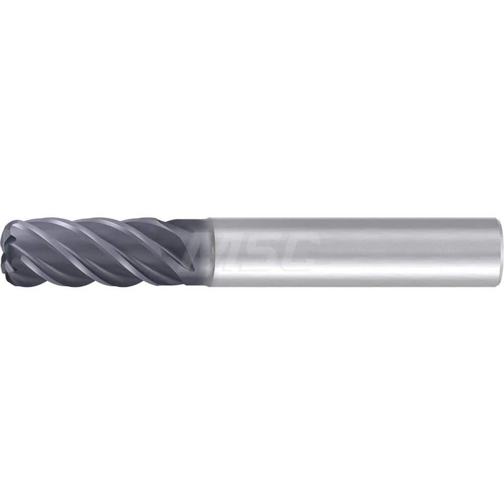 3/8″ Diam 5-Flute 35/38° Solid Carbide 0.06″ Corner Radius Roughing & Finishing End Mill AlCr Finish, 1″ LOC, 2-1/2″ OAL, 3/8″ Shank Diam, Centercutting, Standard Length