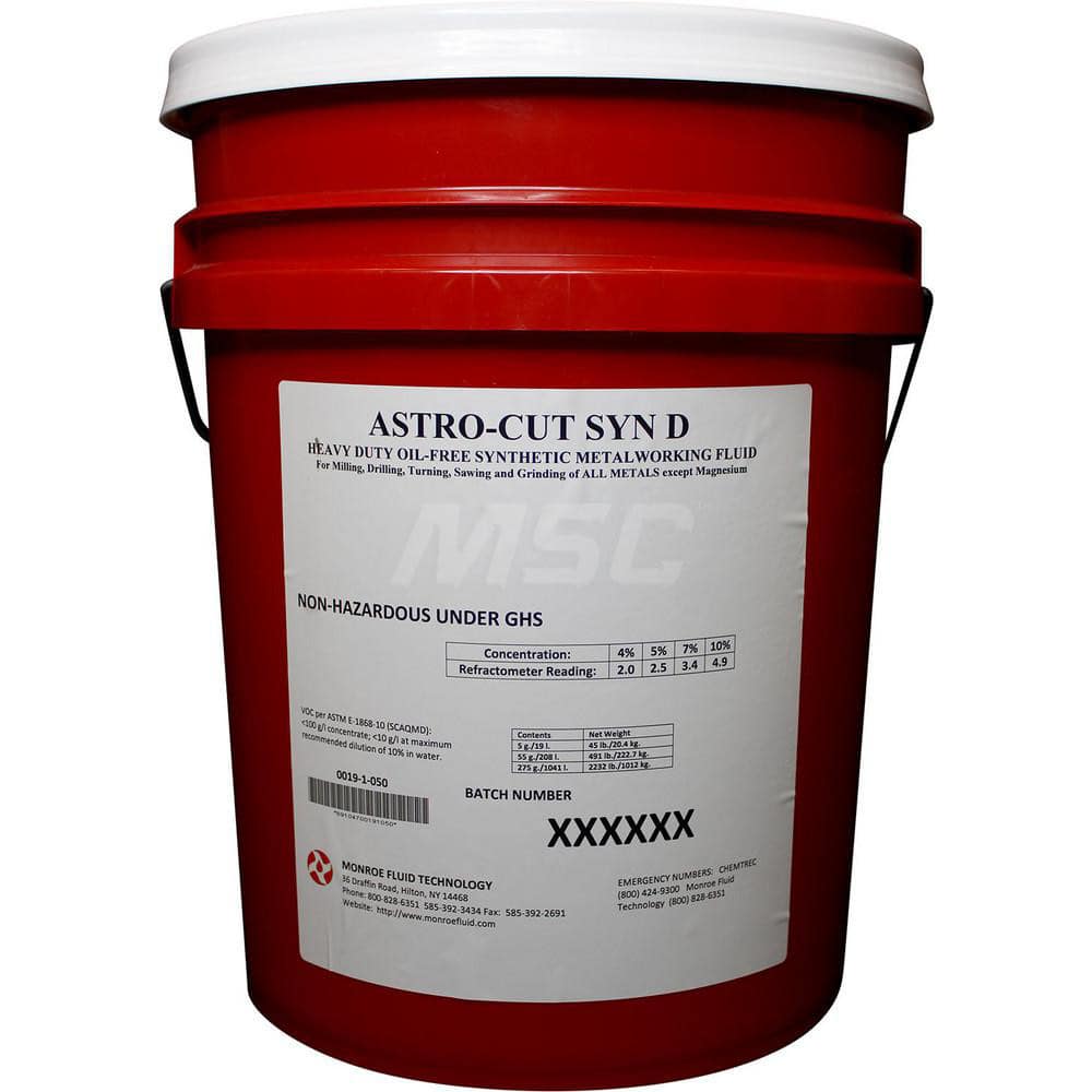 Cutting & Grinding Fluid: 5 gal Bucket Use on Cast Iron & Most Metal except Magnesium, Blue