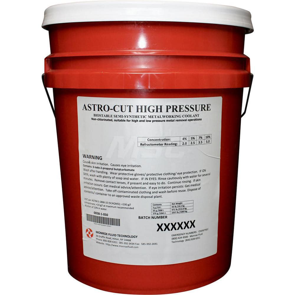 Cutting & Grinding Fluid: 5 gal Bucket Use on All Metal except Magnesium, Amber