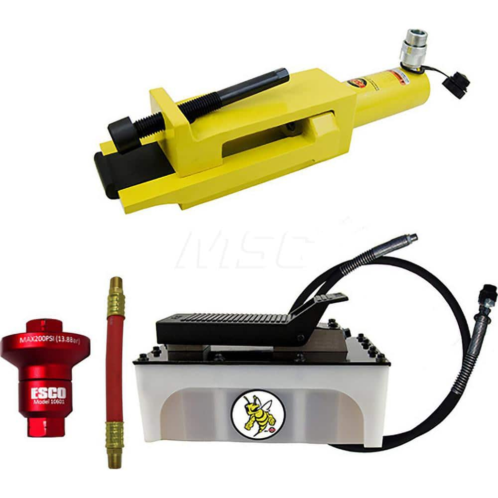 Tire Changers & Balancers; Type: Tire Bead Breaker; Rim Size: 25 - 51; Includes: Coupler; 5 qt Hydraulic Pump; Hose; Air Reducer w/6″ Whip Hose; Bead Breaker; Cylinder Stroke Length (Inch): 4