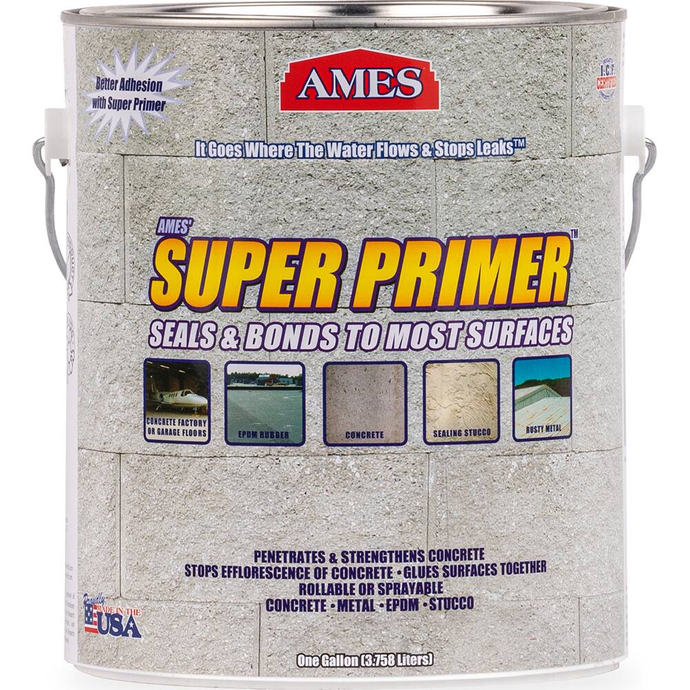 Ames - 1 Pail Semi-Clear Water-Based Acrylic Primer - Exact Industrial Supply