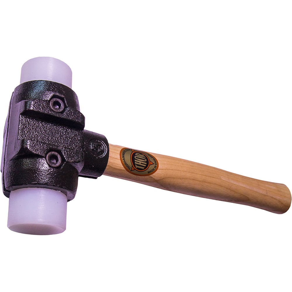 Osca - Non-Marring Hammers; Head Type: Double Head ; Head Material: Malleable Iron ; Handle Material: Wood ; Head Weight Range: 3 - 5.9 lbs. ; Face Diameter Range: 1" - Exact Industrial Supply