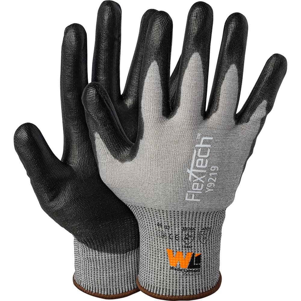 Wells Lamont - Cut & Puncture Resistant Gloves; Type: Cut Resistant ; ANSI/ISEA Cut Resistance Level: A9 ; Coated Area: Palm ; Material Type: HPPE/Nylon/Glass ; Coating Material: Polyurethane ; Men's Size: Medium - Exact Industrial Supply