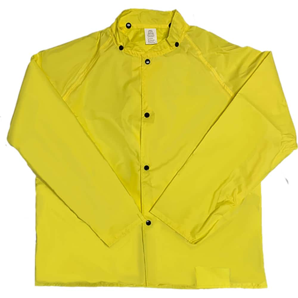 Louisiana Professional Wear - Rain & Chemical Wear; Garment Style: Rain Jacket ; Garment Type: Flame Resistant; Waterproof; Rain ; Material: Polyurethane/Nylon ; Size: X-Large ; Color: Lemon Yellow ; Certification Type: ASTM D6413 - Exact Industrial Supply