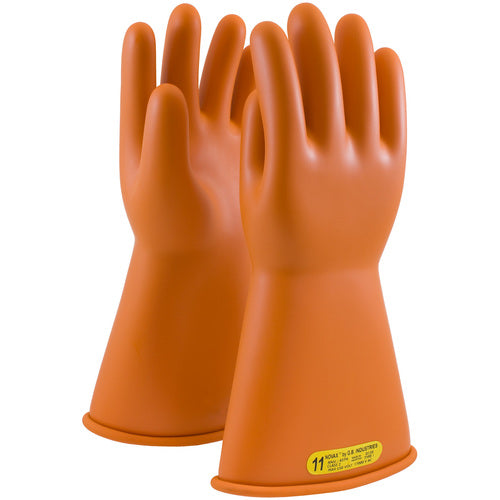 ‎147-2-14/11 - Novax - Natural Rubber Insulating Glove - Class 2 - 14″ - Orange - Straight Cuff