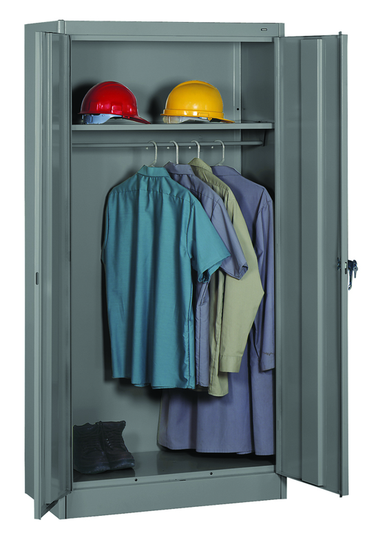 36"W x 18"D x 72"H Knocked-Down Wardrobe Storage Cabinet W/Coat Road and 1 Shelf - All Tool & Supply