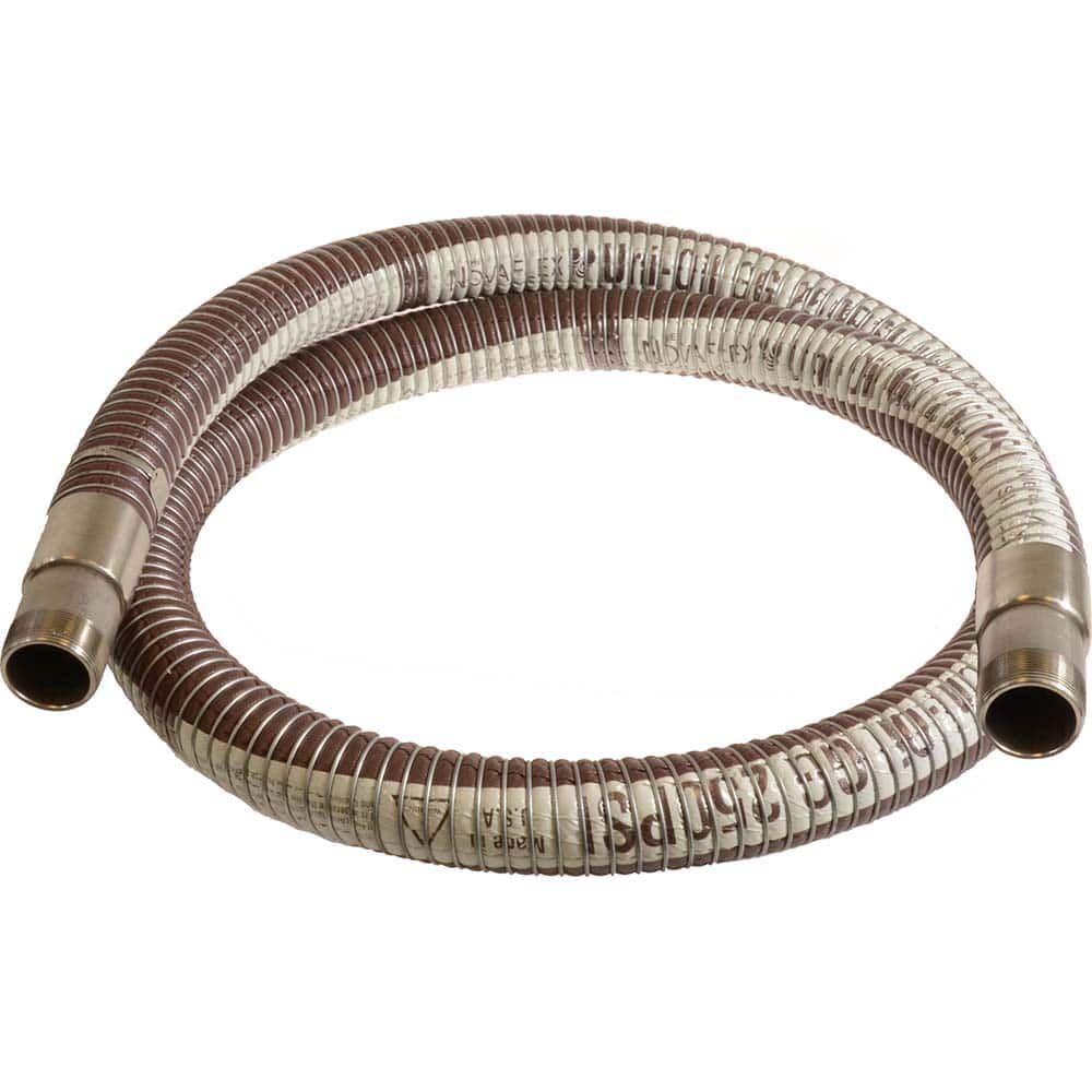 Novaflex - Chemical & Petroleum Hose; Inside Diameter (Inch): 1 ; Outside Diameter (Decimal Inch): 1.5000 ; Overall Length: 5 (Feet); Type: Chemical Handling Hose ; Connection Type: MNPT ; Minimum Temperature (F): -40.000 - Exact Industrial Supply