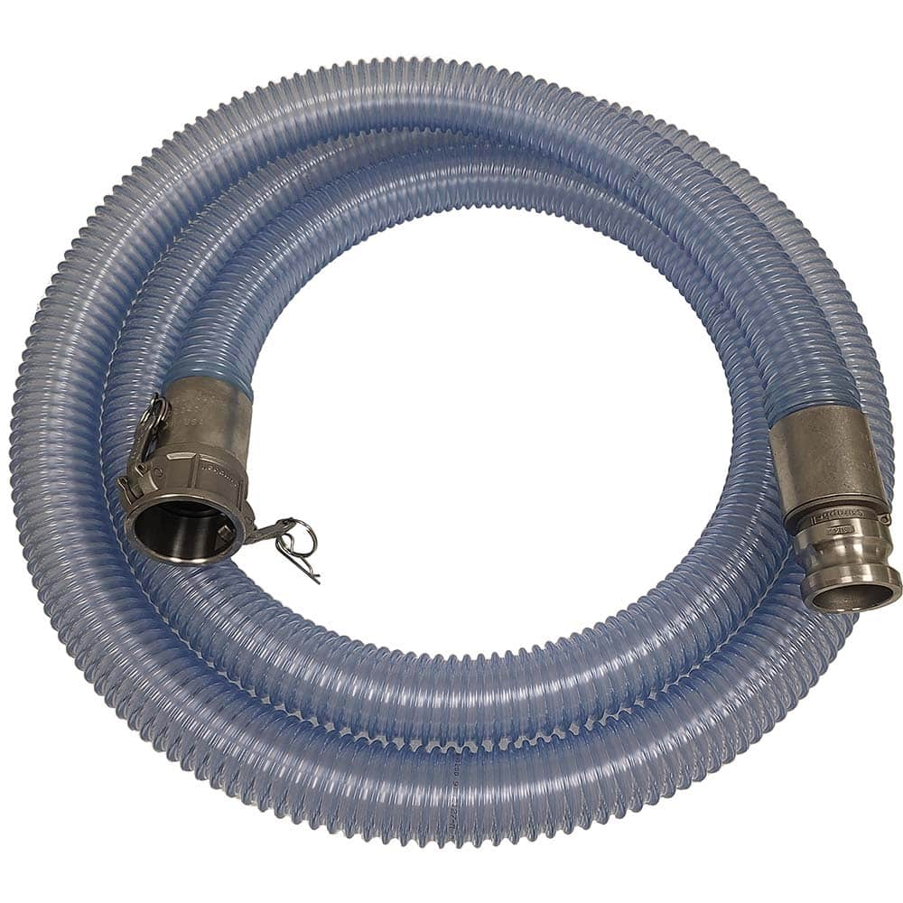 Kuriyama of America - Food & Beverage Hose; Inside Diameter (Inch): 6 ; Outside Diameter (Decimal Inch): 6.9100 ; Length (Feet): 10 ; Bend Radius (Inch): 18 ; Maximum Working Pressure (psi): 30.000 ; Vacuum Rating: 24 In. Hg; 22 In. Hg - Exact Industrial Supply