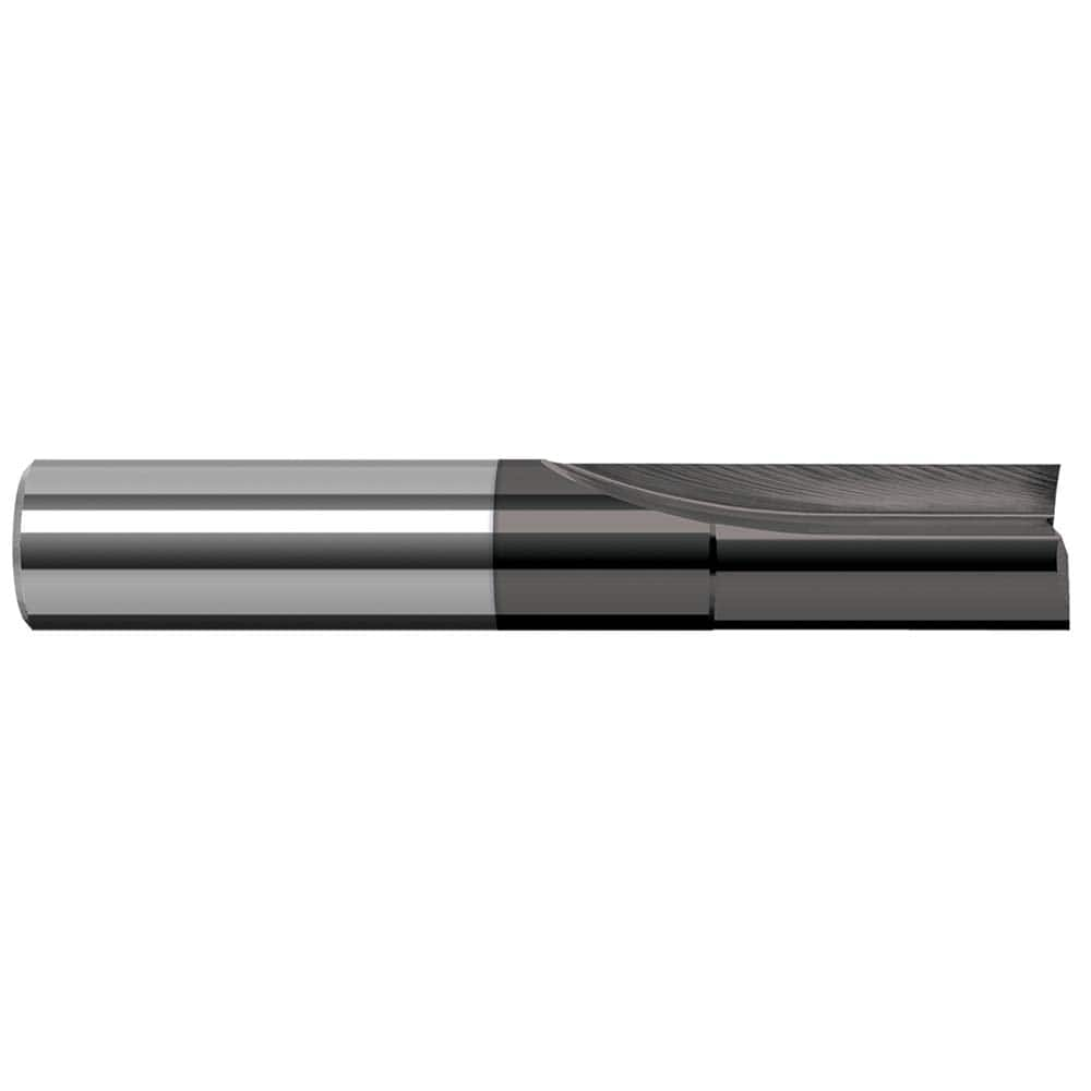 Square End Mill: 1/8'' Dia, 3/16'' LOC, 1/8'' Shank Dia, 1-1/2'' OAL, 2 Flutes, Solid Carbide Single End, Amorphous Diamond Finish, Straight Flute, 0 ° Helix, RH Cut, RH Flute