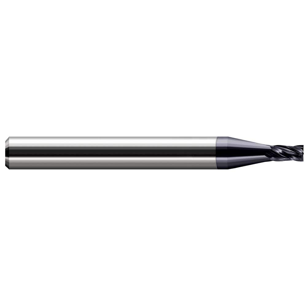 Harvey Tool - 0.5mm, 0.03" LOC, 1/8" Shank Diam, 1-1/2" OAL, 4 Flute Solid Carbide Square End Mill - Exact Industrial Supply