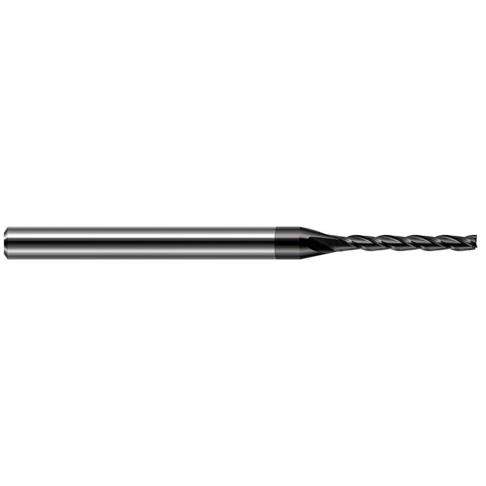 Square End Mill: 3/16'' Dia, 1-1/2'' LOC, 3/16'' Shank Dia, 3'' OAL, 4 Flutes, Solid Carbide Single End, Amorphous Diamond Finish, 30 ° Helix, RH Cut, RH Flute