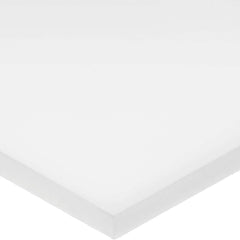 USA Sealing - Plastic Sheets; Material: HDPE ; Thickness (Inch): 3/4 ; Length (Feet): 1 ; Tensile Strength (psi): 4000 ; Color: White ; Hardness: 60D - Exact Industrial Supply